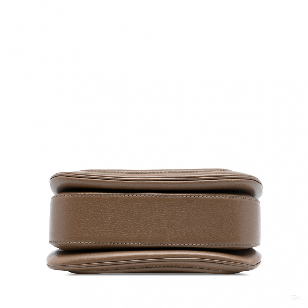 Gucci Bamboo Medium Leather Top-handle Handbag Brown