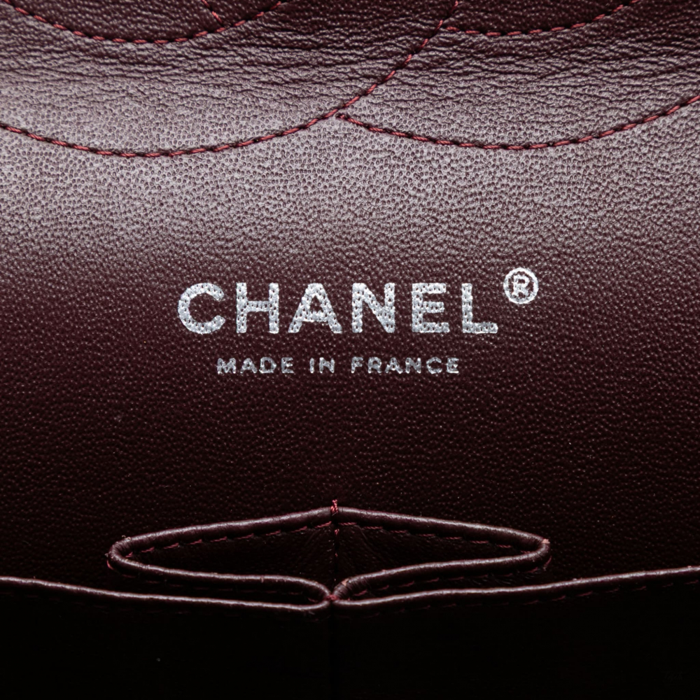 Chanel Classic Double Flap Jumbo Matelassè Caviar Leather Flap Handbag Black