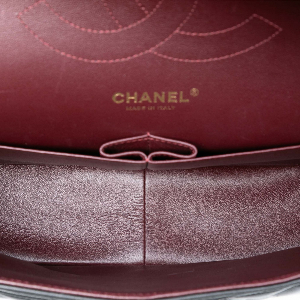 Chanel Classic Double Flap Jumbo Lambskin Leather Matelassè Handbag Black