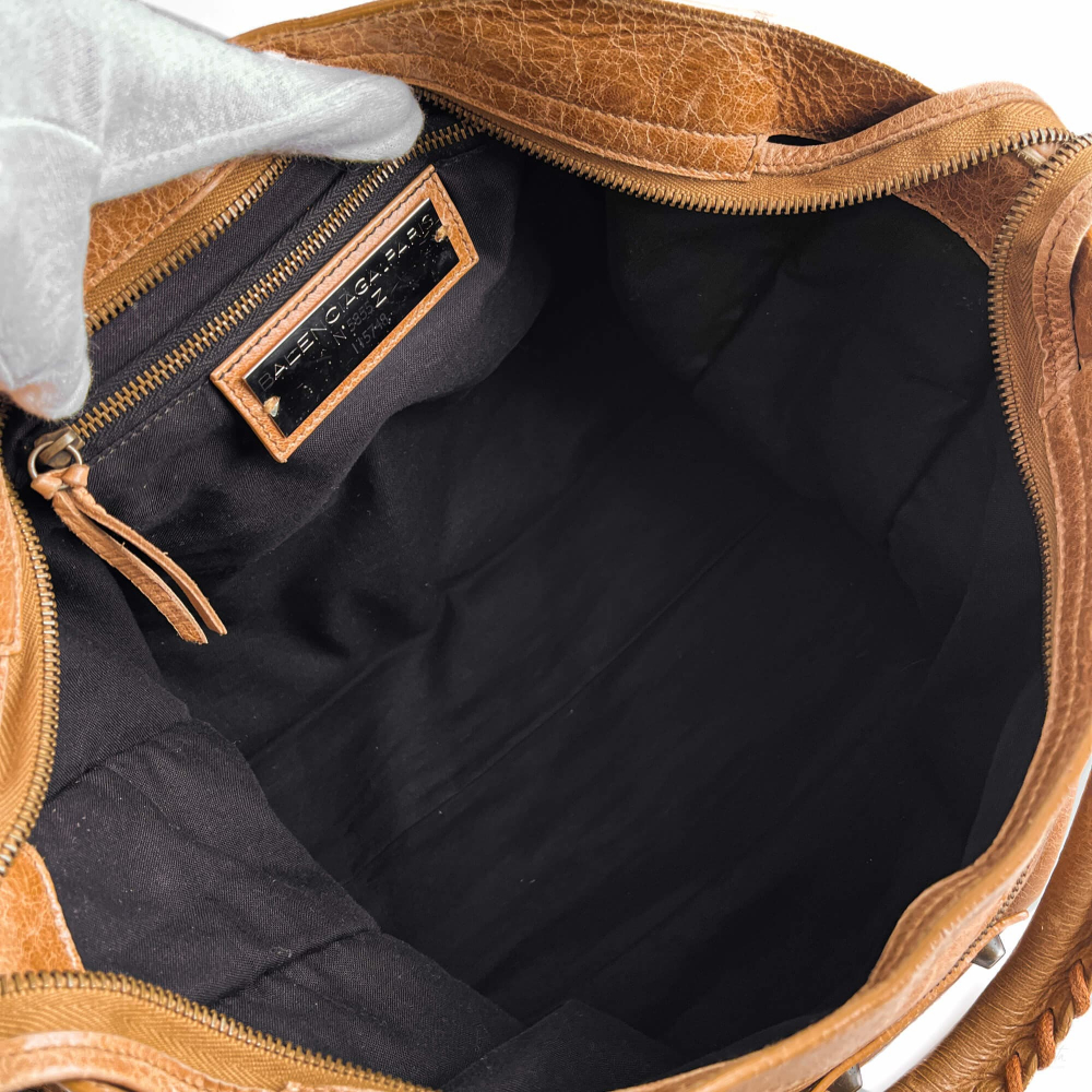 Balenciaga City Leather Shoulder Bag Beige