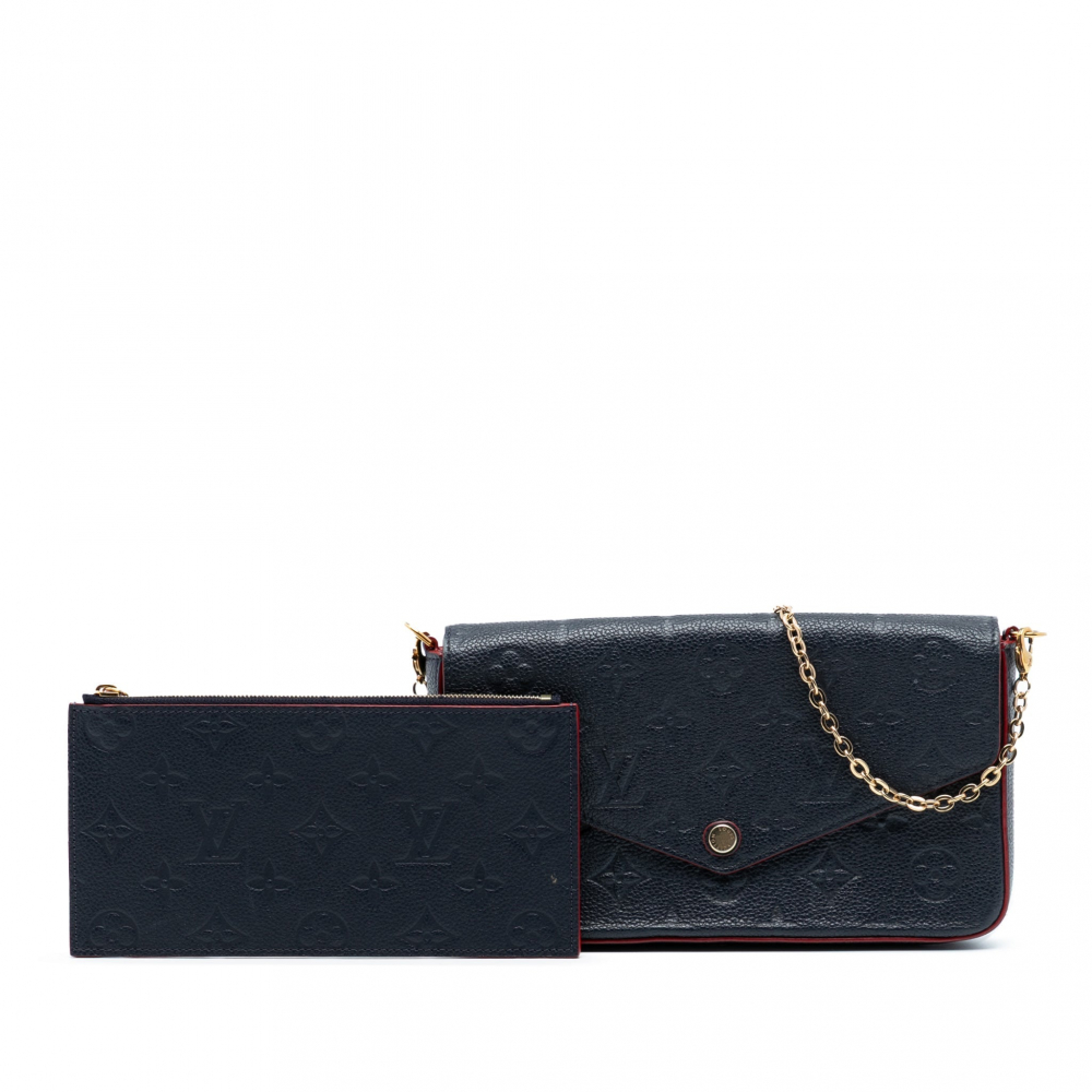 Louis Vuitton Felicie Canvas Pouch Clutch Monogram Empreinte