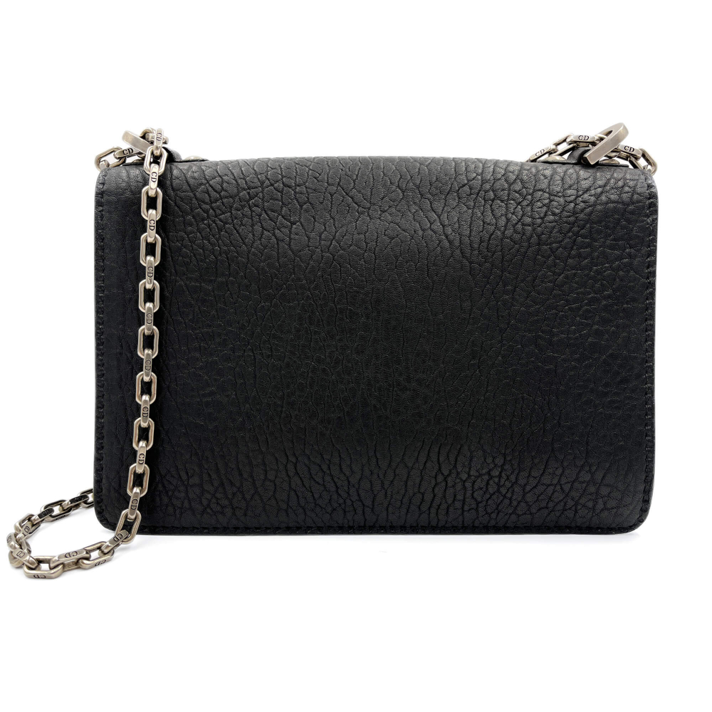 Christian Dior J'Adior Grained Calfskin Leather Flap Crossbody Black