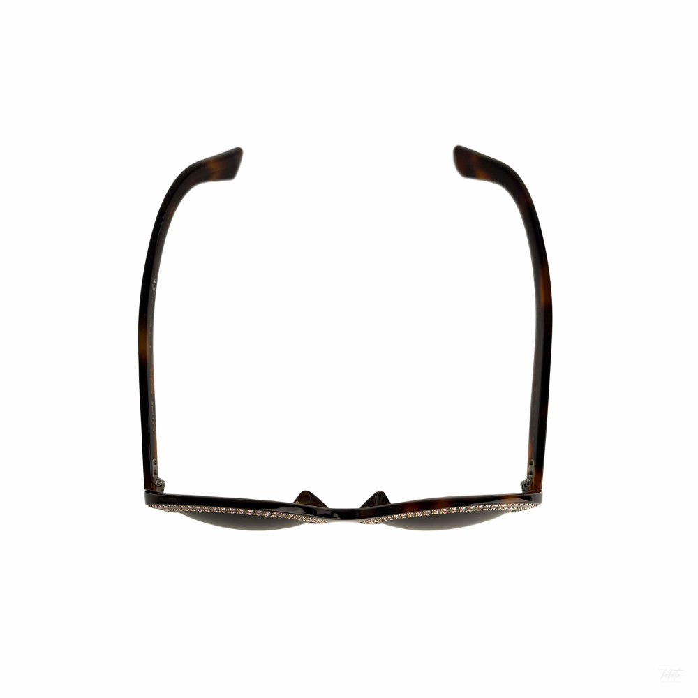 Celine Swarovski Crystal Acetate ORO Sunglasses Brown