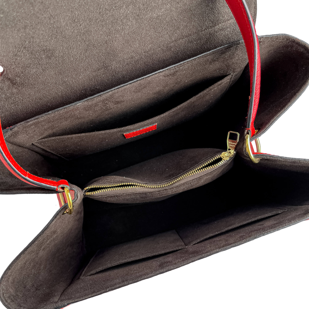 Louis Vuitton Trocadero Empreinte Leather Flap Shoulder Bag Red