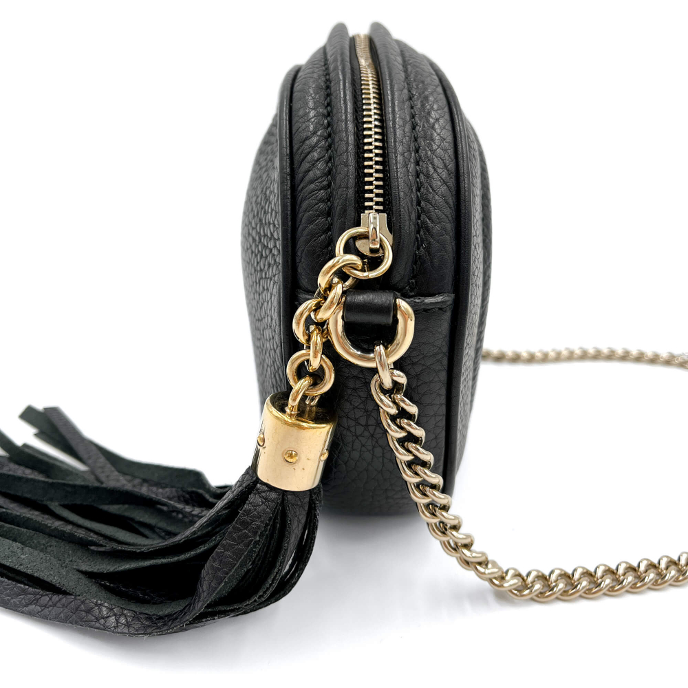 Gucci Disco Soho Leather Camera Crossbody Black