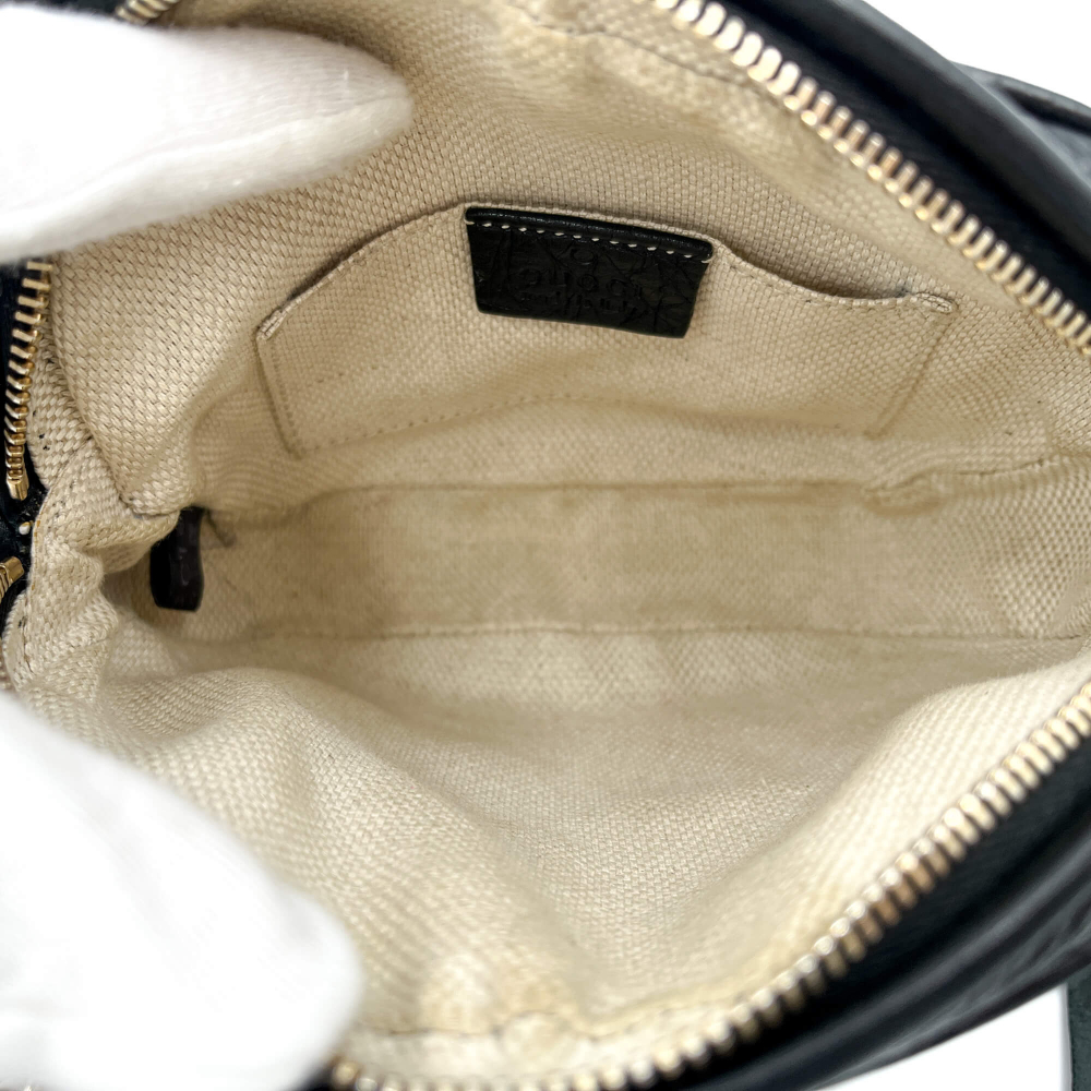 Gucci Disco Soho Leather Camera Crossbody Black