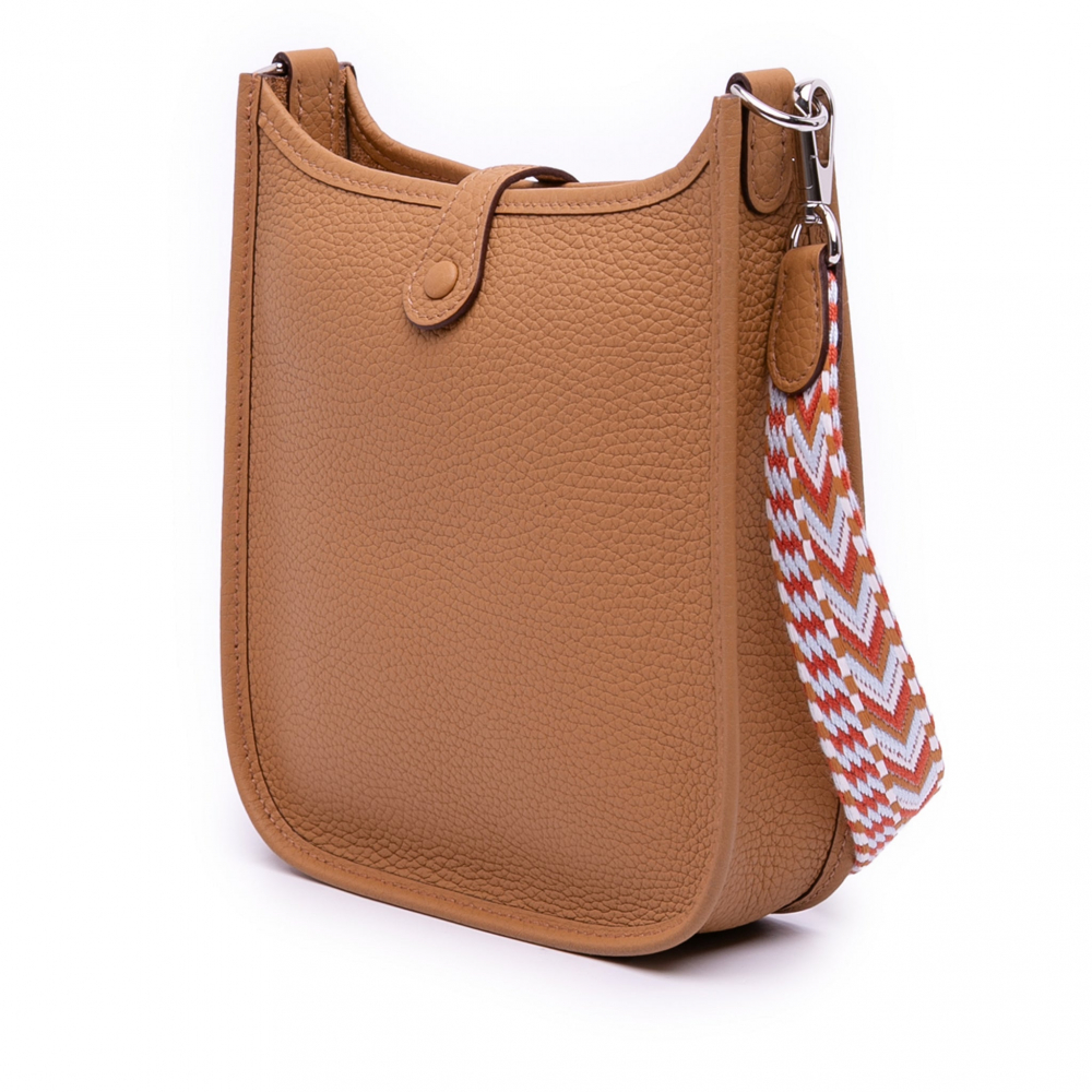 Hermès Evelyne 16 TPM Clemence Leather Hobo Crossbody Biscuit
