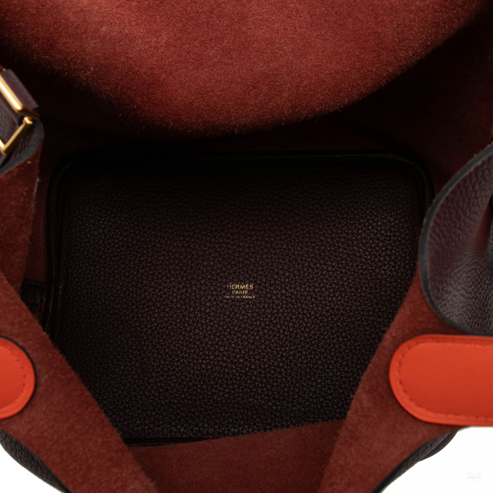 Hermès Picotin 22 Leather Lock Bucket Handbag Prune