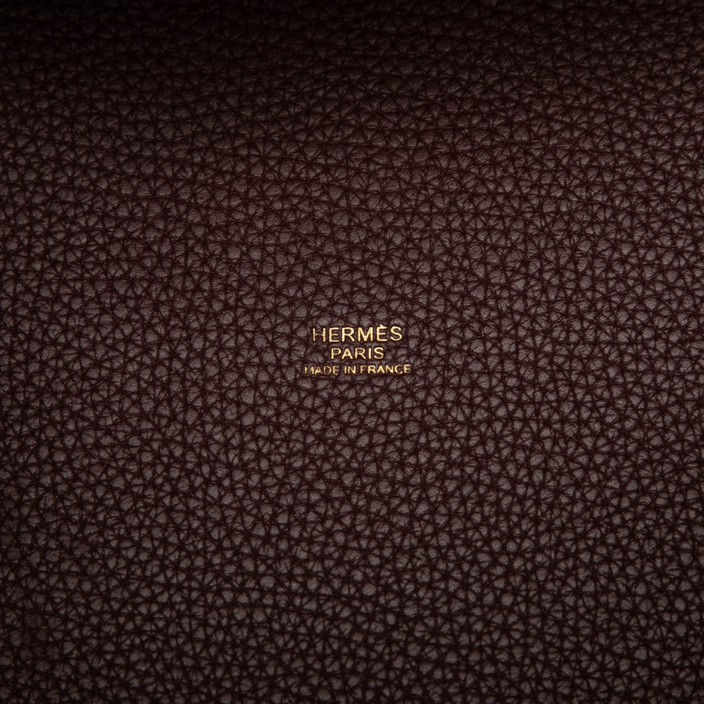 Hermès Picotin 22 Leather Lock Bucket Handbag Prune