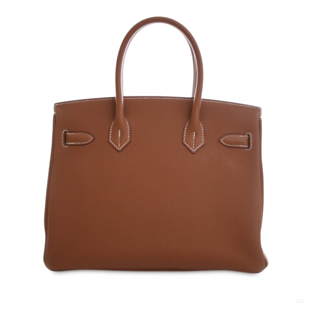 Hermès Birkin 30 Togo Leather Top-Handle Handbag Gold