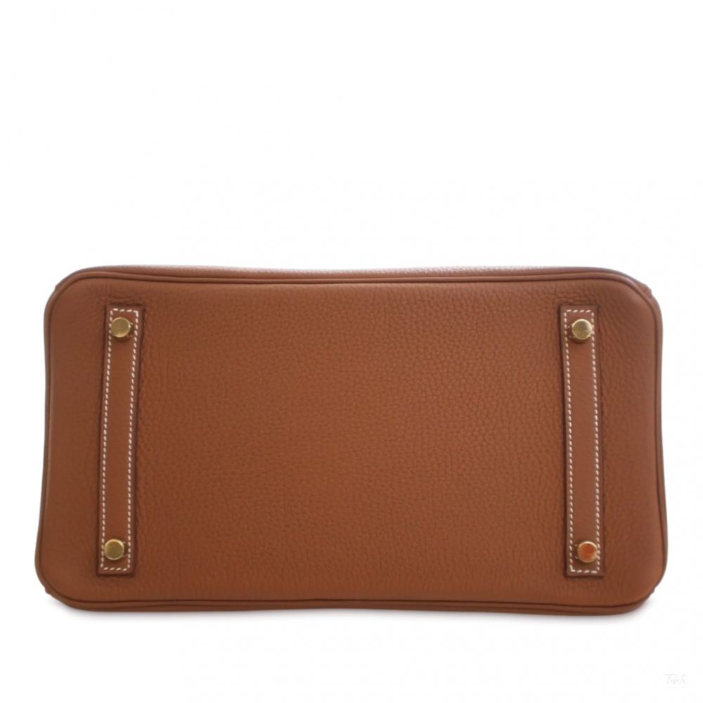 Hermès Birkin 30 Togo Leather Top-Handle Handbag Gold