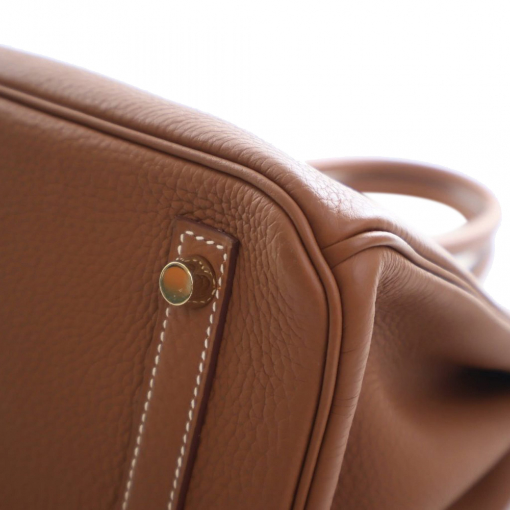 Hermès Birkin 30 Togo Leather Top-Handle Handbag Gold