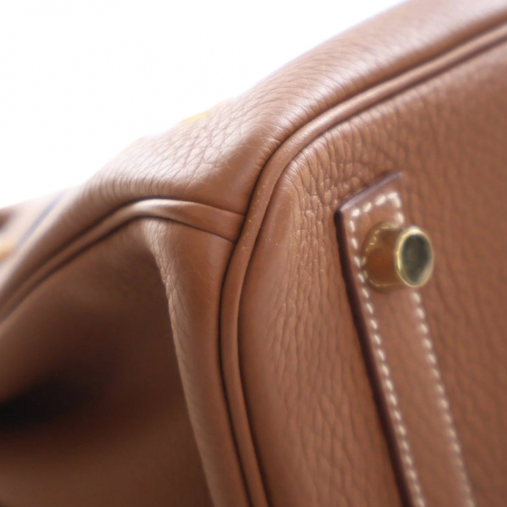Hermès Birkin 30 Togo Leather Top-Handle Handbag Gold