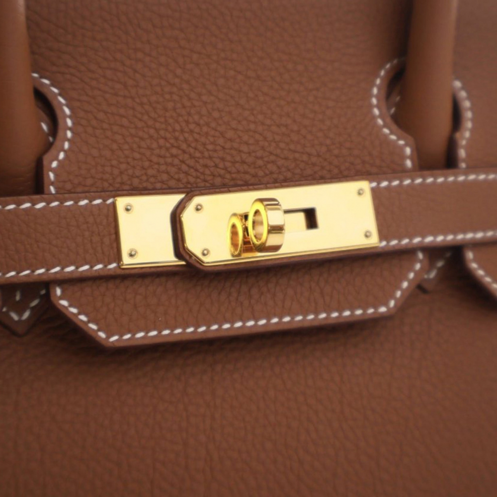 Hermès Birkin 30 Togo Leather Top-Handle Handbag Gold