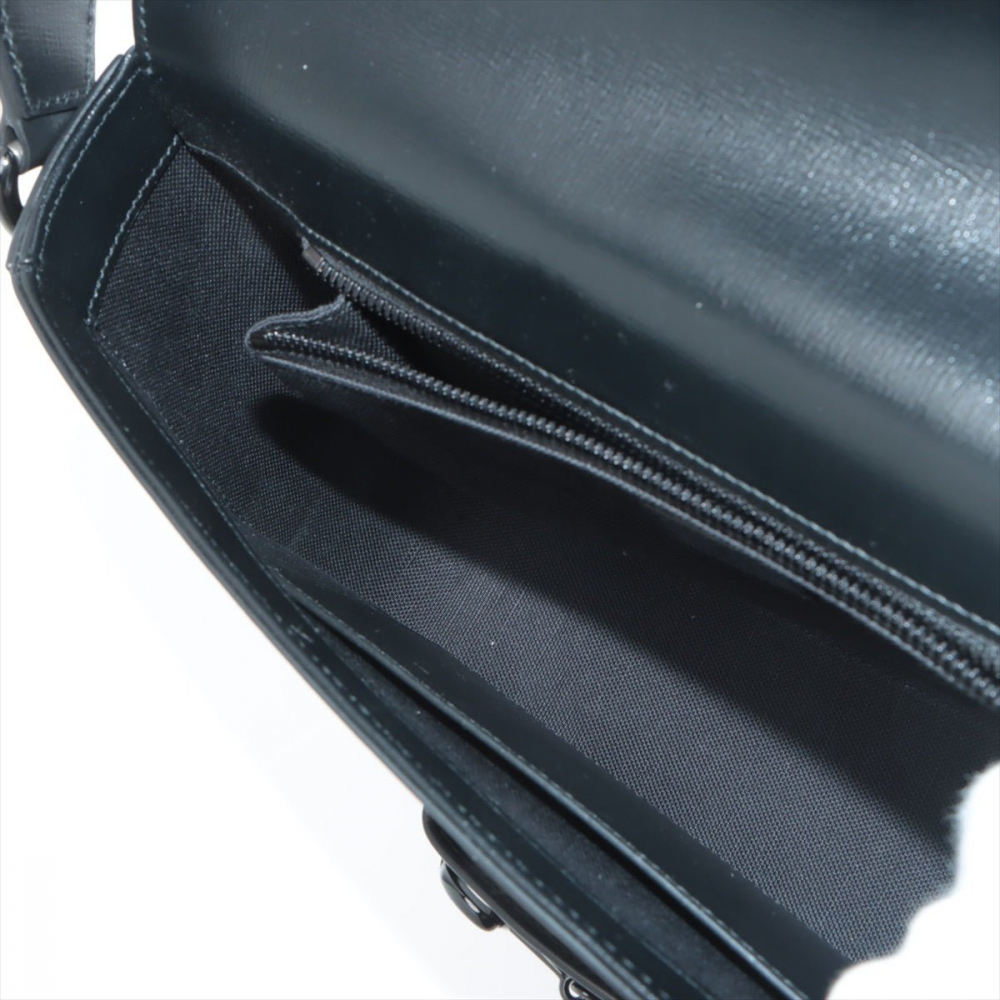 Gucci Horsebit 1955 Leather 2-Ways Messenger Shoulder Bag Black