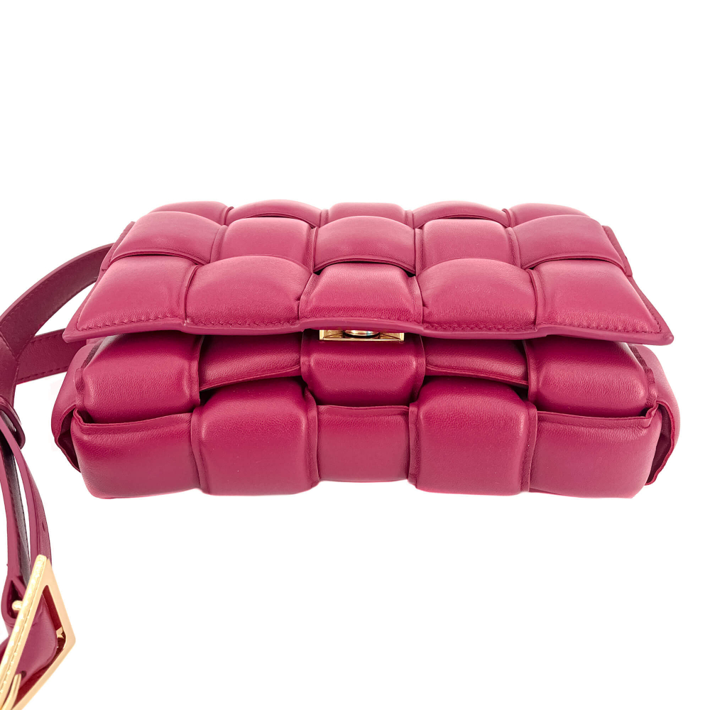 Bottega Veneta Padded Cassette Leather Shoulder Violet Bag