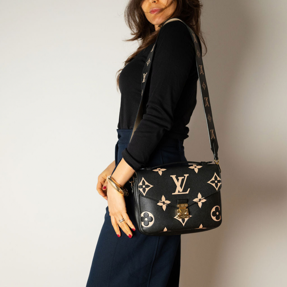 Louis Vuitton Metis Leather Giant Empreinte Leather Flap Crossbody Bicolor