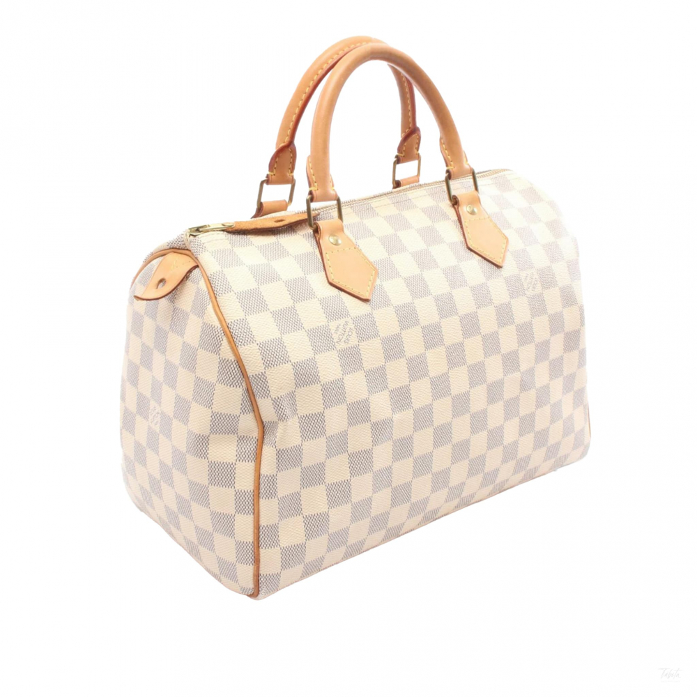Louis Vuitton Speedy 30 Canvas Trunk Crossbody Damier Azur