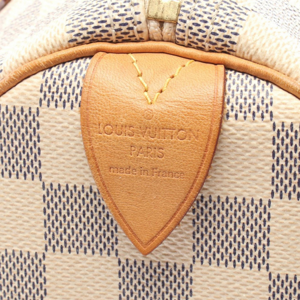 Louis Vuitton Speedy 30 Canvas Trunk Crossbody Damier Azur
