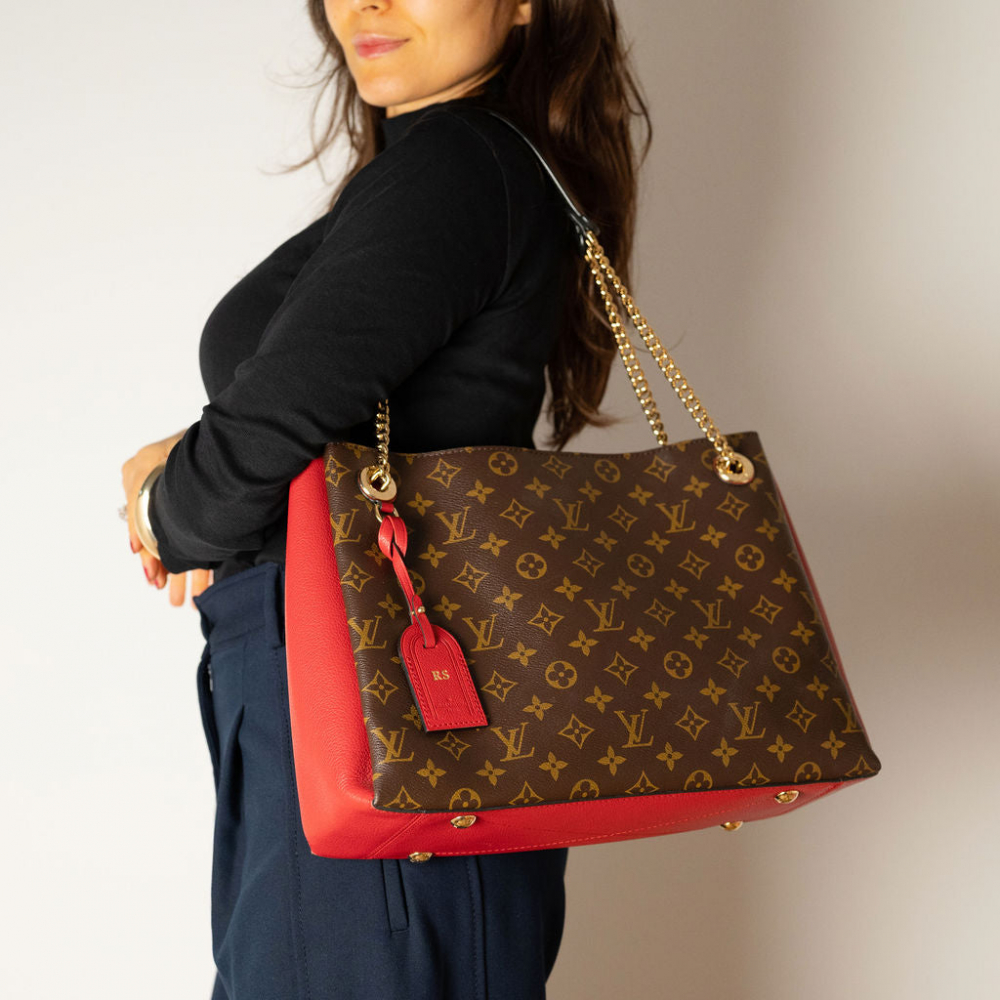 Louis Vuitton Surene MM Canvas Tote Shoulder Bag Monogram