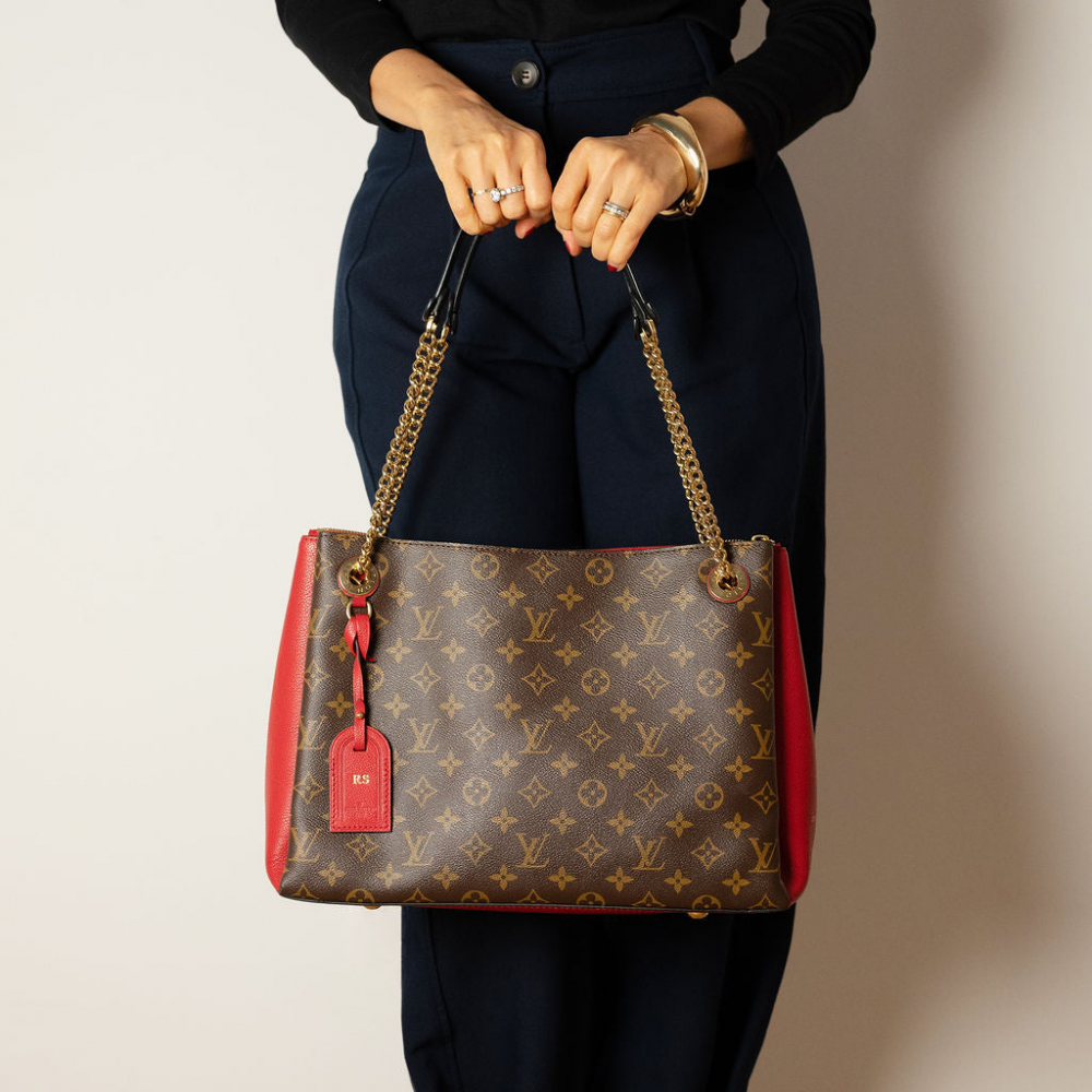 Louis Vuitton Surene MM Canvas Tote Shoulder Bag Monogram