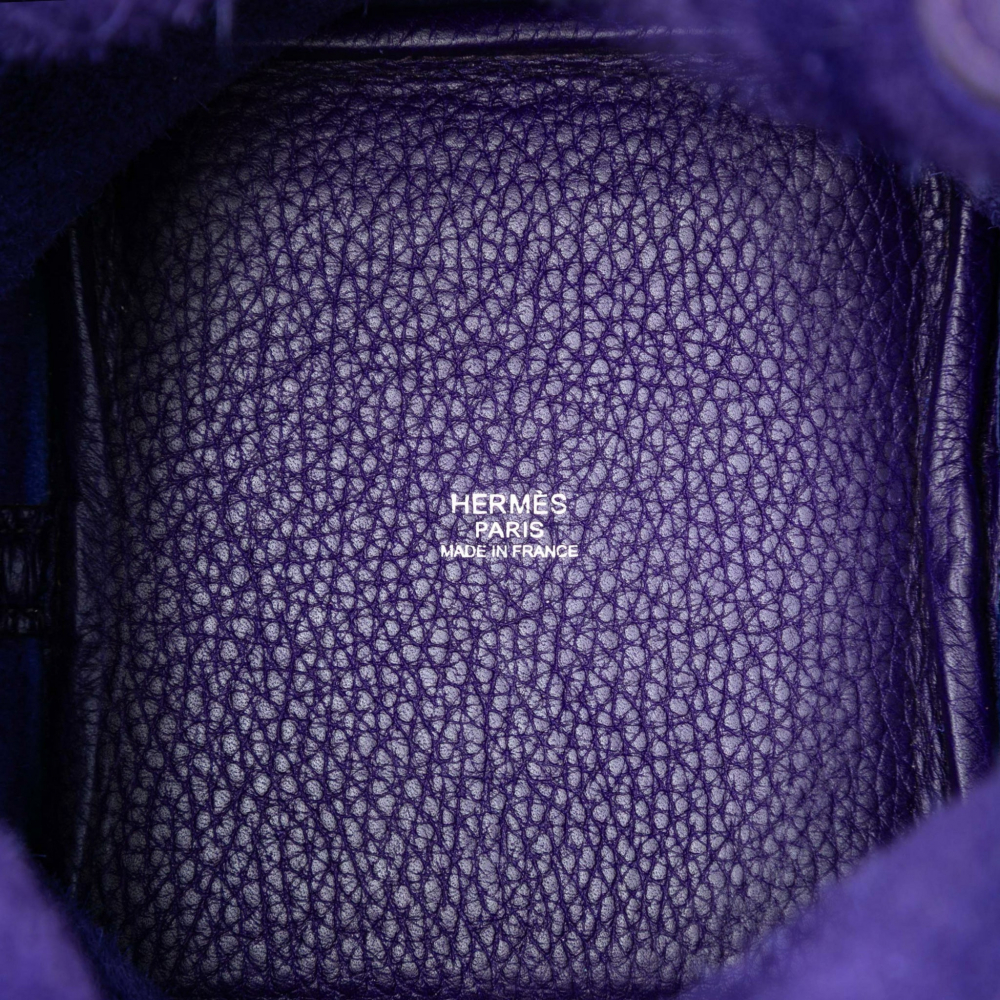 Hermès Picotin 18 Taurillon Clemence Leather Lock Bucket Handbag Ultraviolet