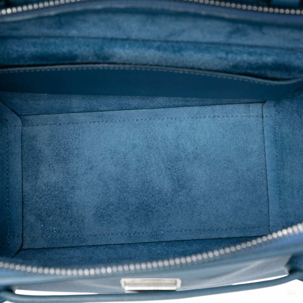 Celine Belt Bag Micro Grained Calfskin Leather 3-Ways Tote Bag Blue