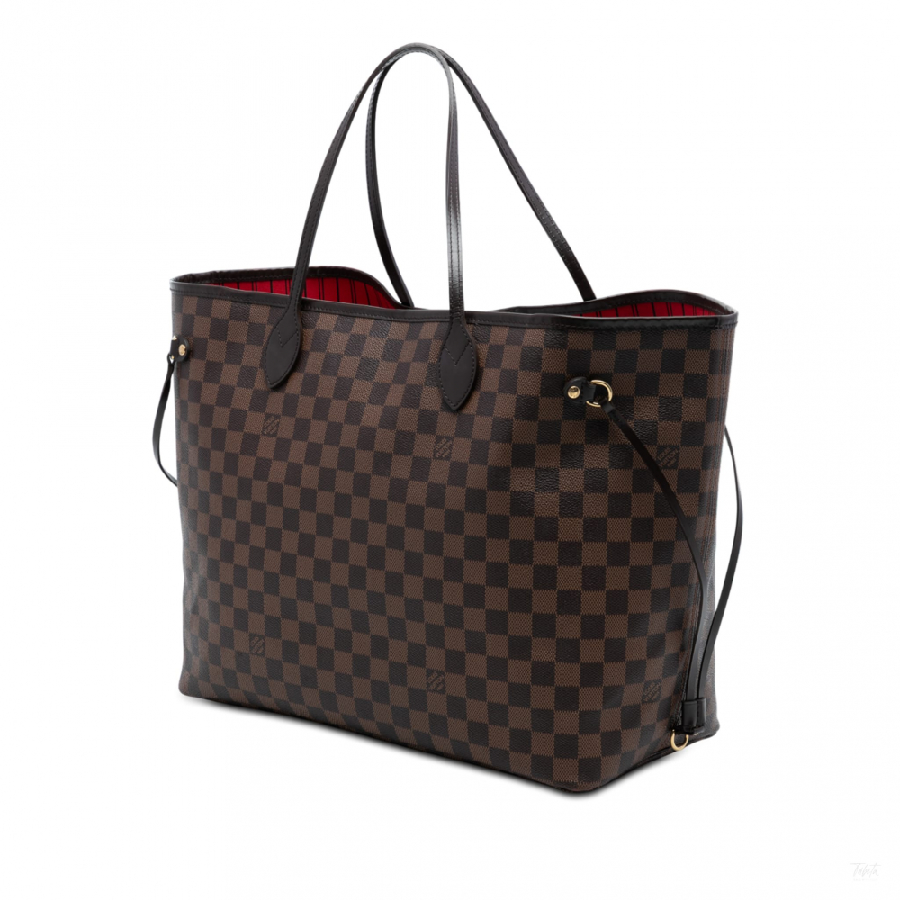 Louis Vuitton Neverfull GM Canvas Shopper Shoulder Bag Damier Ebene