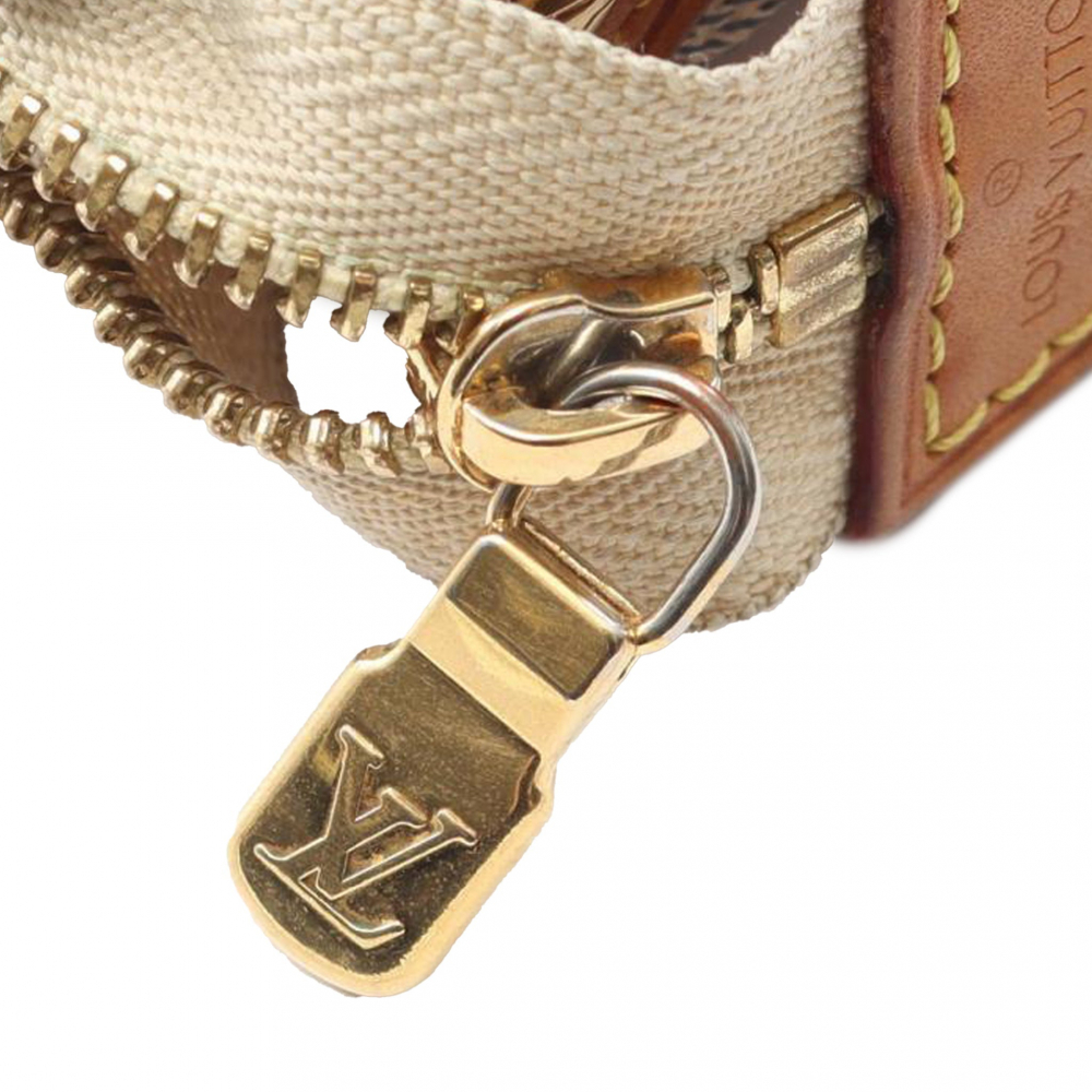 Louis Vuitton Eva Canvas Pouch Clutch Damier Azur