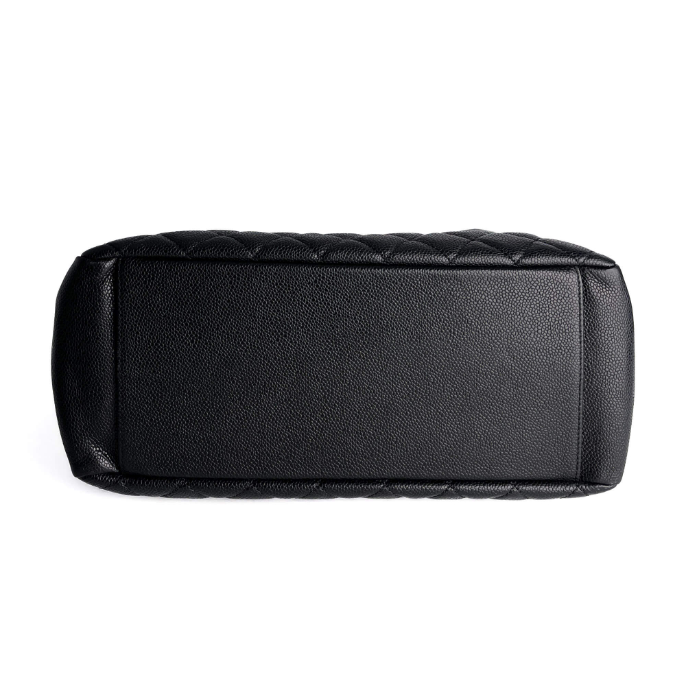 Chanel GST Quilted Caviar Leather Shopper Bag Black