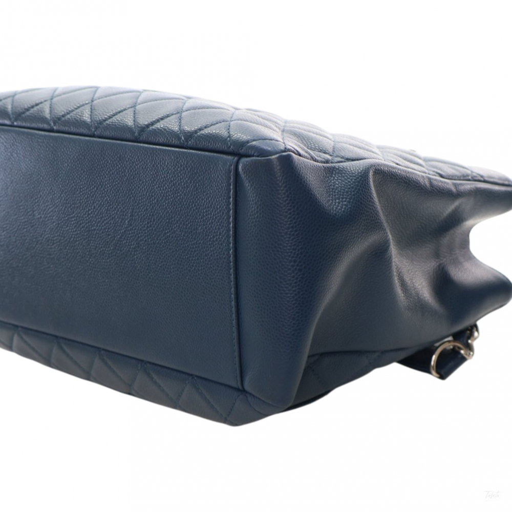 Chanel GST Quilted Caviar Leather Shopper Bag Blue