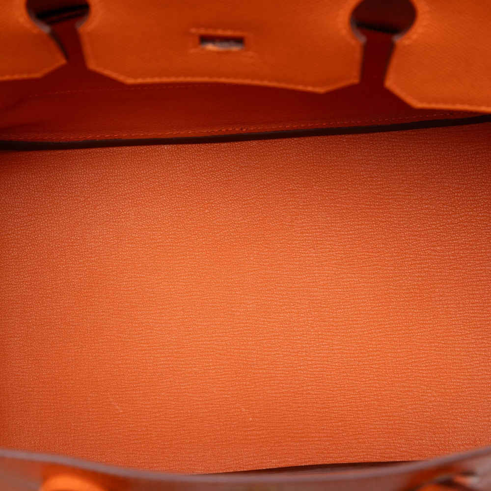 Hermès Birkin 35 Epsom Leather Top-handle Handbag Orange