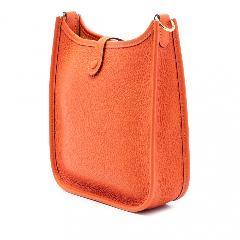 Hermès Evelyne 16 TPM Clemence Leather Hobo Crossbody Feu