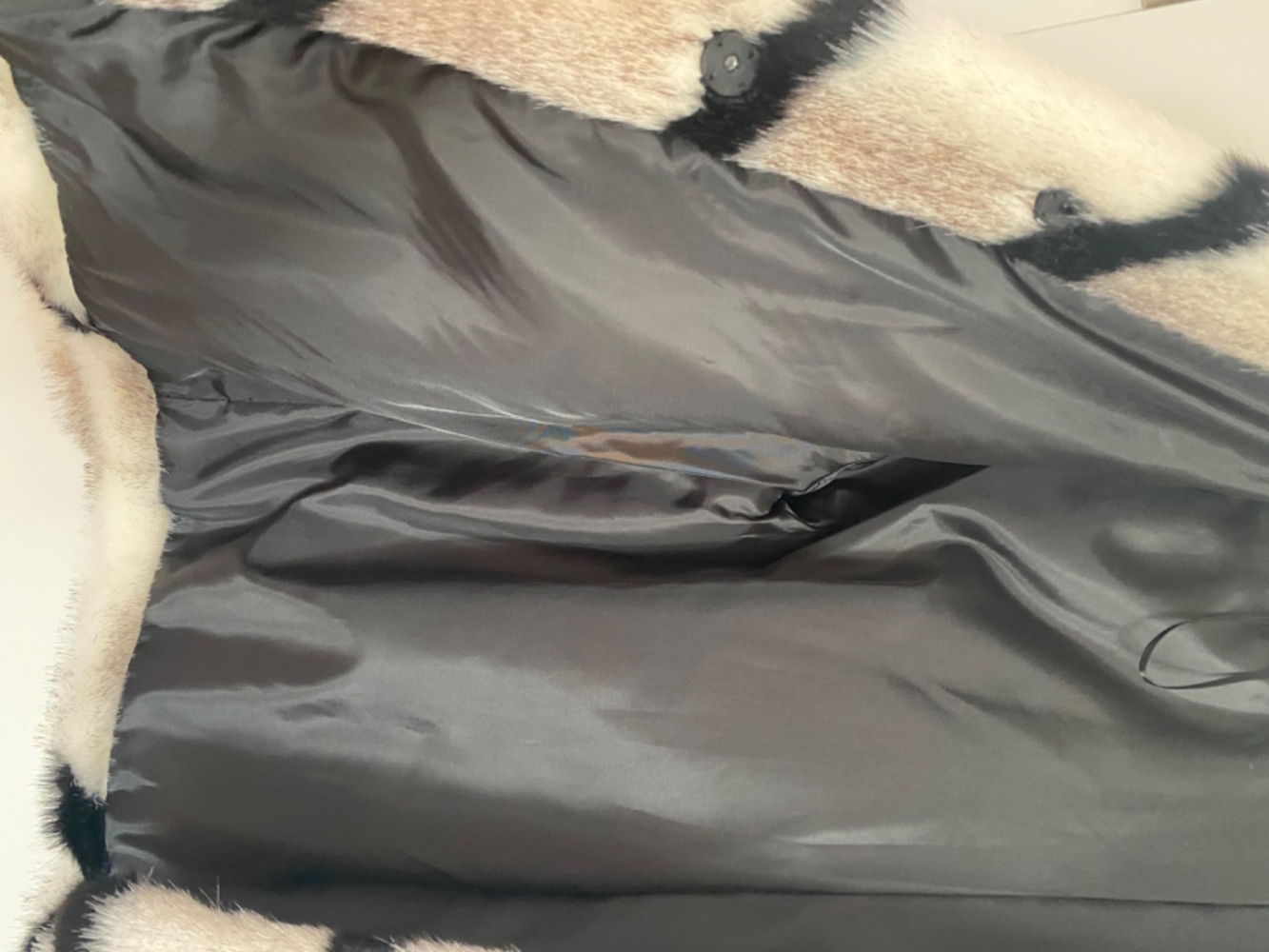 Benetton Veste fausse fourrure