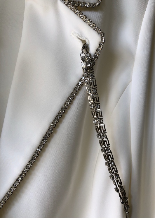 Versace Cocktail jacket with removable jewellery and rhinestones. 3 pieces in 1.