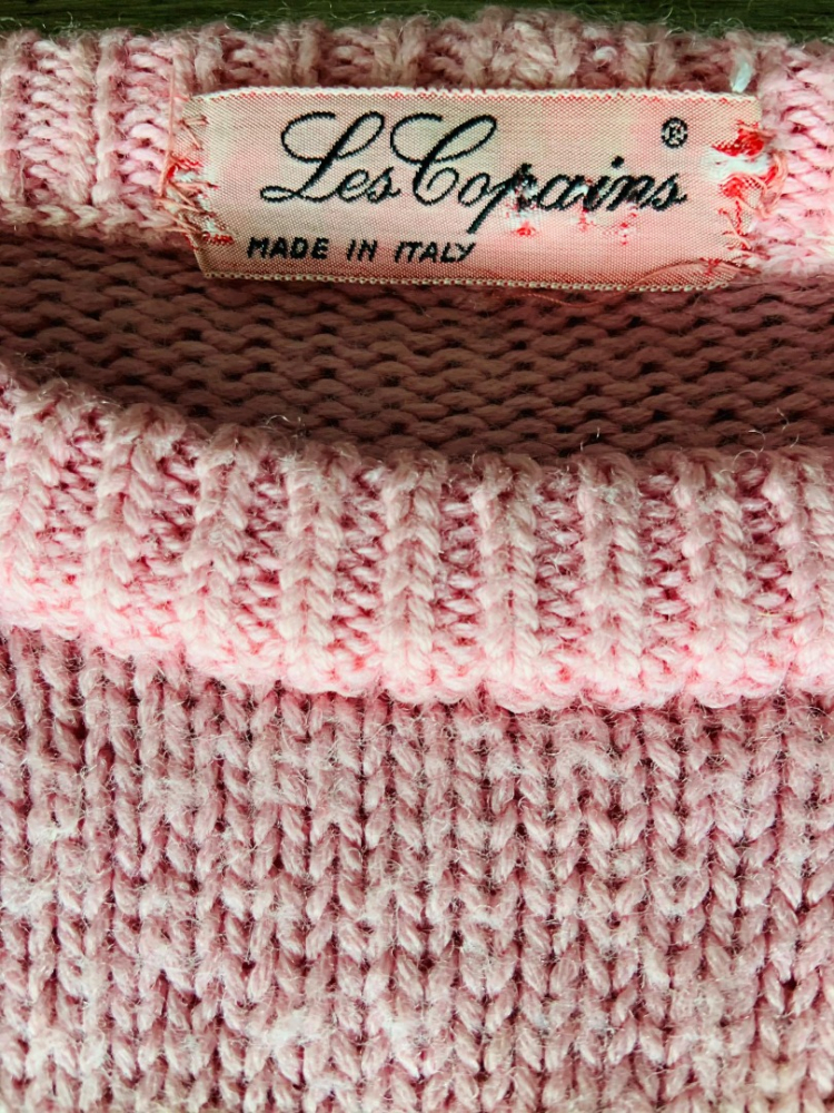 Les Copains Handgestricktes und besticktes Pullover-Kleid