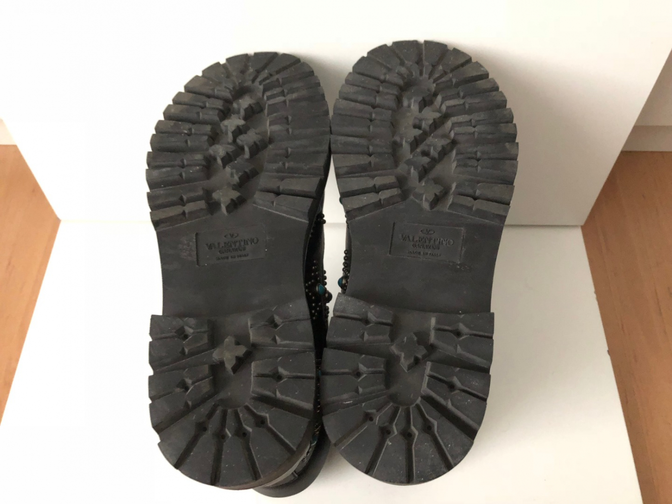 Valentino Combat de cuir clouté en étoile