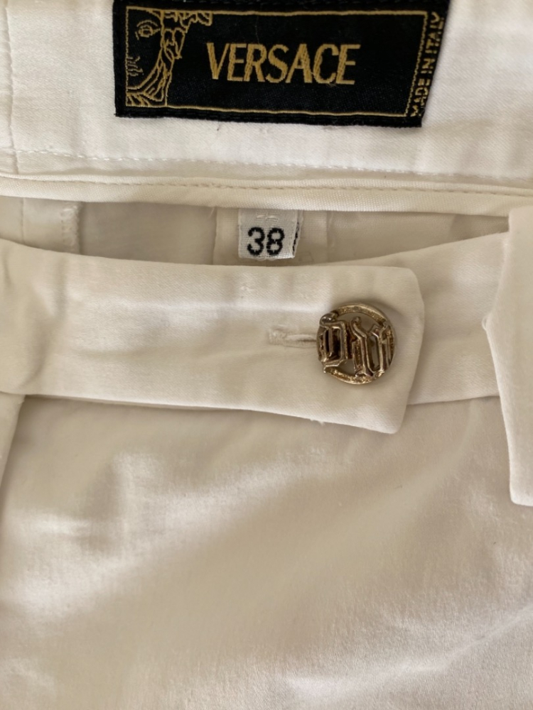 Versace White sporty chic trousers