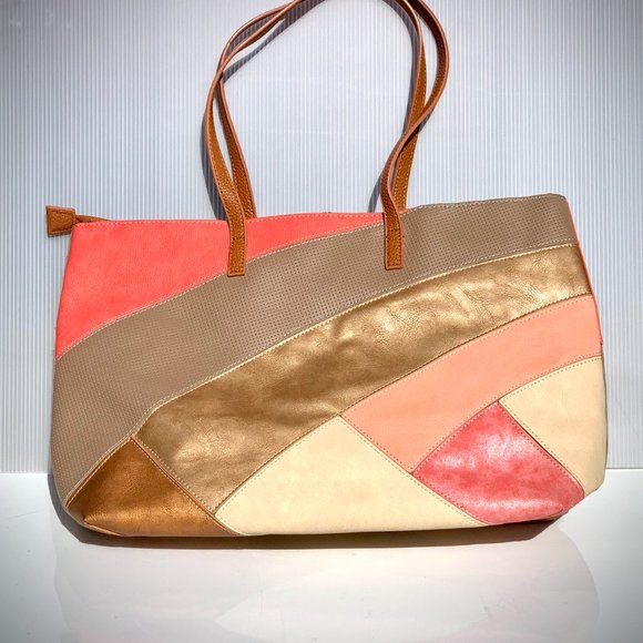 Desigual Caprice Sydney Redmond gestreifte Sammlung Tote Ledertasche