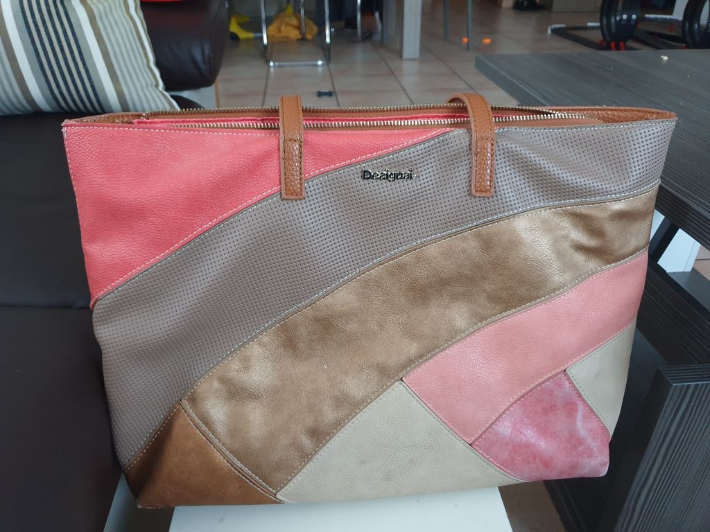 Desigual Caprice Sydney Redmond gestreifte Sammlung Tote Ledertasche