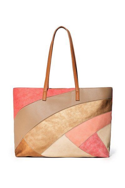 Desigual Caprice Sydney Redmond gestreifte Sammlung Tote Ledertasche