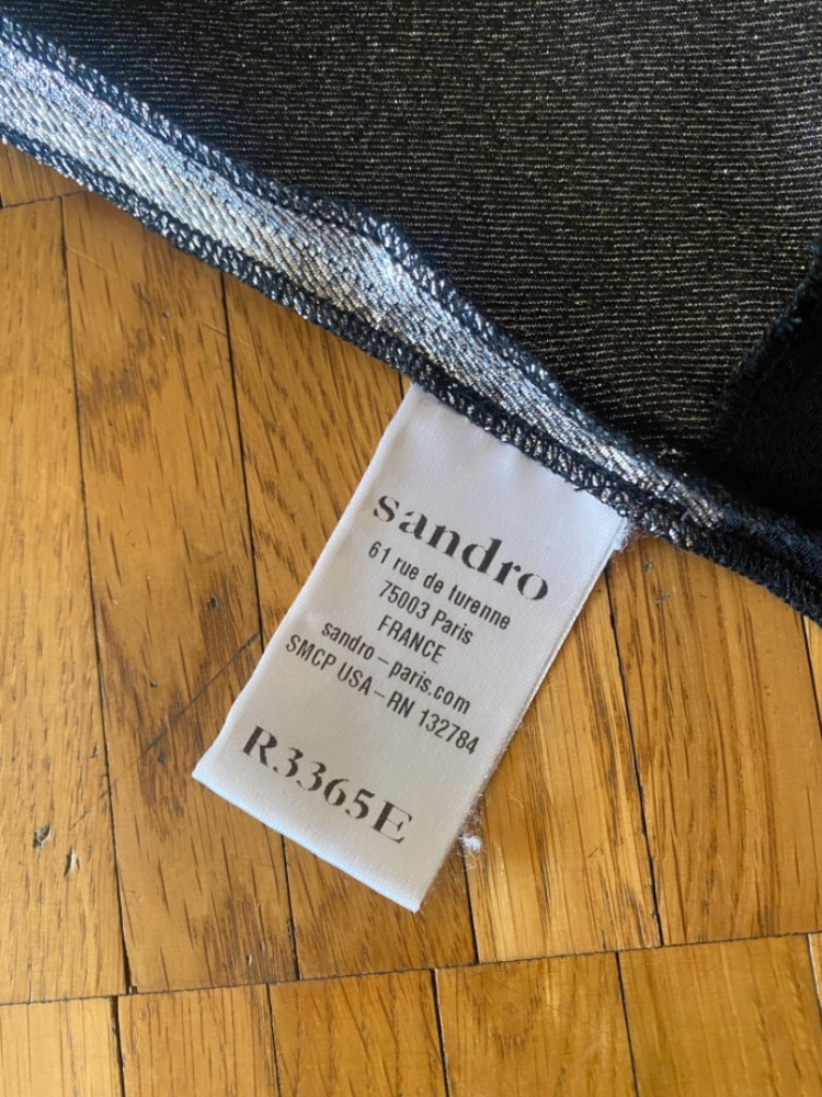 Sandro Robe courte noire Silver