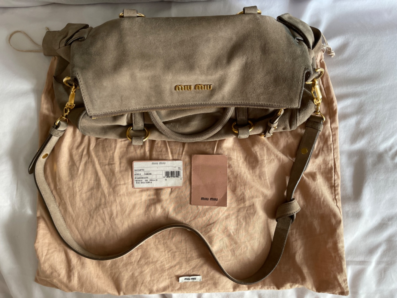 Miu Miu Bauletto scamosciato