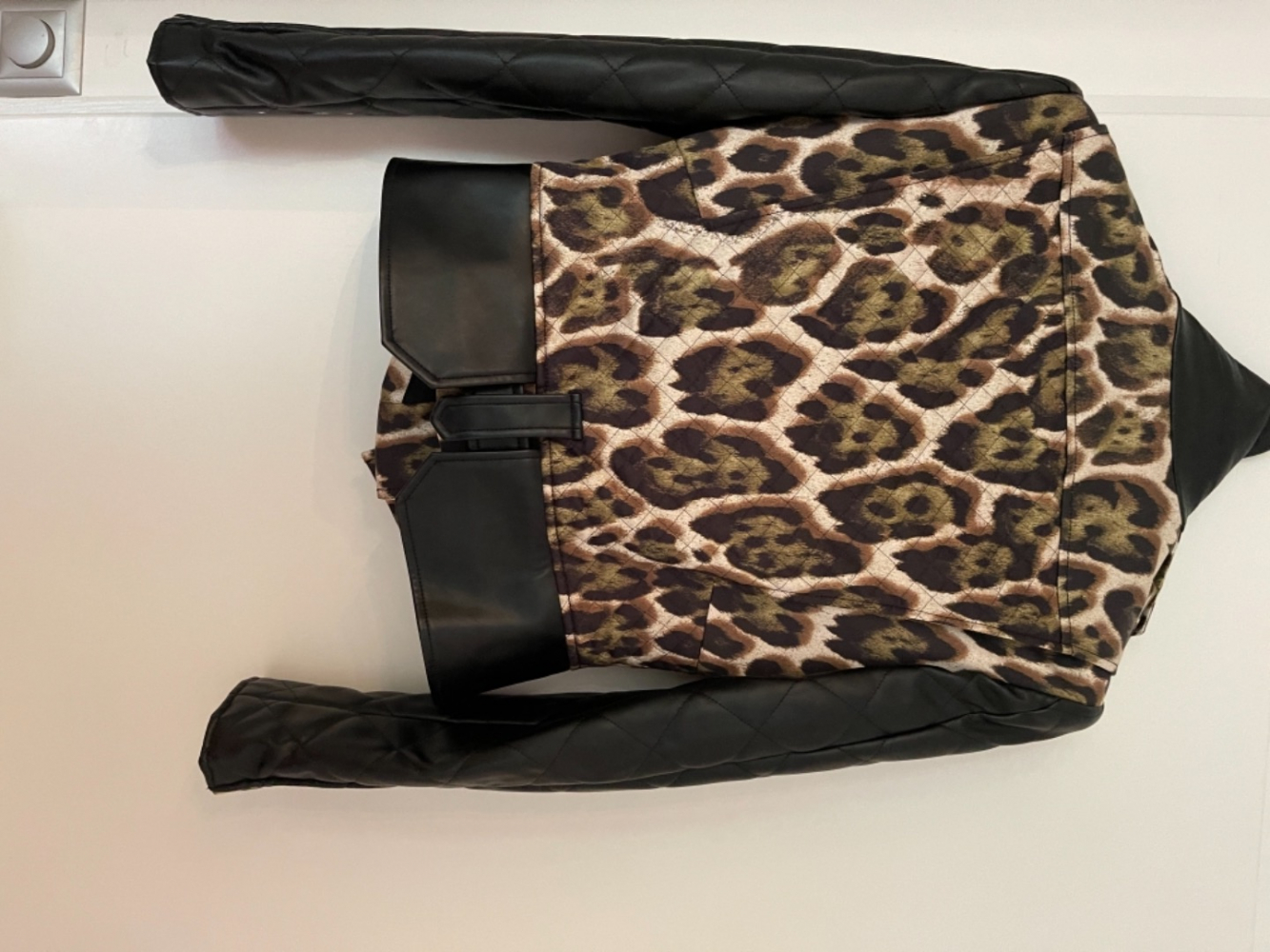 Just Cavalli Cavalli fabric and leather jacket