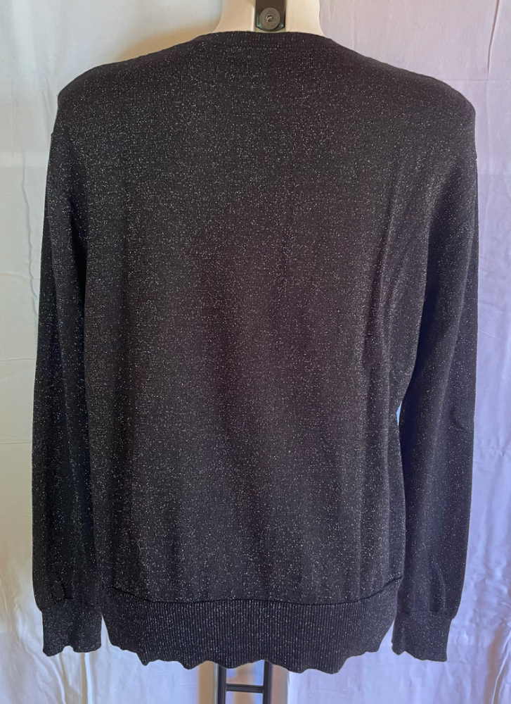 Equipment Metallischer Pullover aus einer Wollmischung
