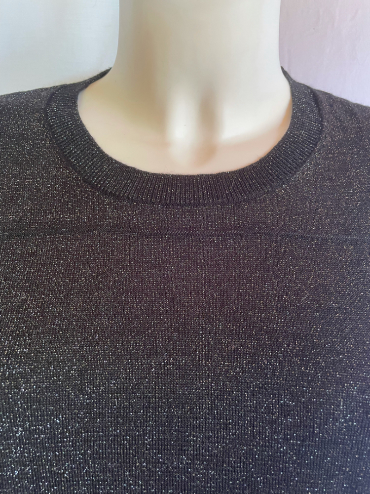 Equipment Metallischer Pullover aus einer Wollmischung