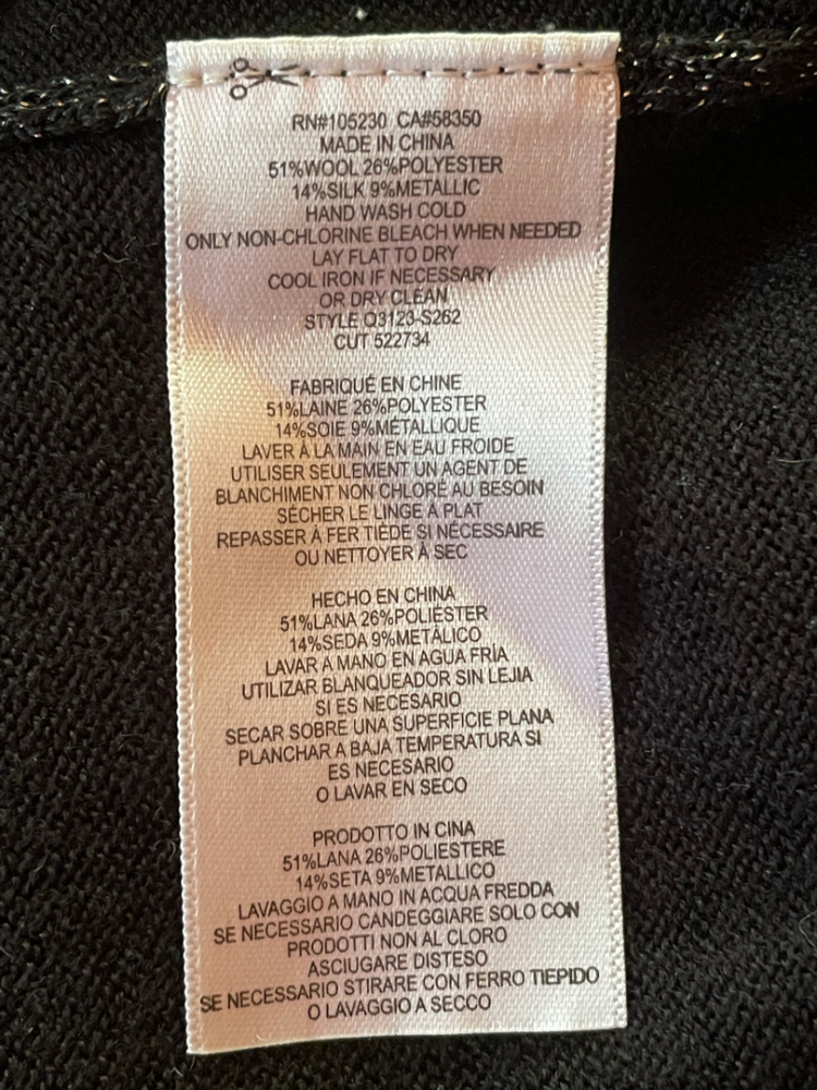 Equipment Metallischer Pullover aus einer Wollmischung