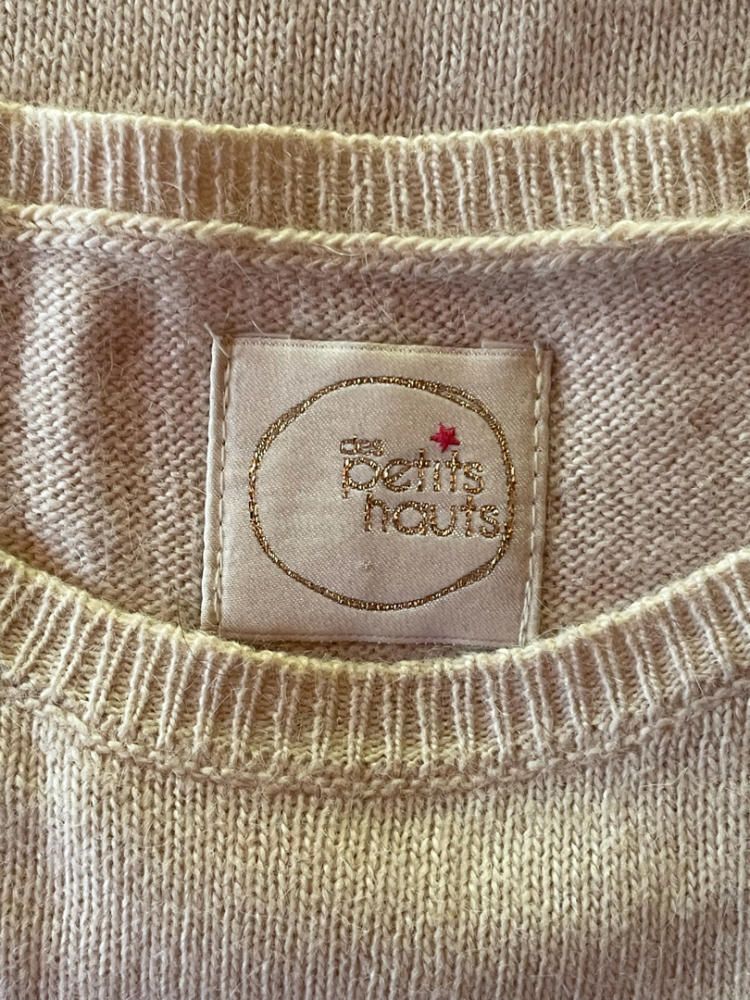 Des Petits Hauts Silver star angora &wool-blend sweater