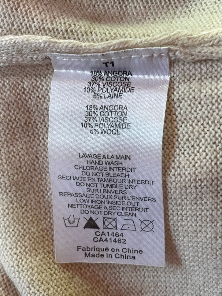 Des Petits Hauts Silver star angora &wool-blend sweater