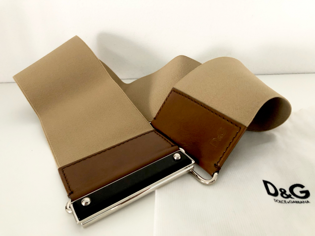 Dolce&Gabbana Breiter elastischer Gürtel